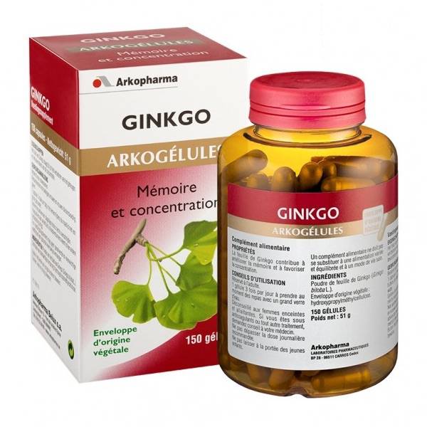 Arkogélules Gingko bte 150