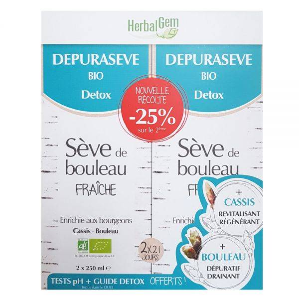 DEPURASEVE bio Detox sève de bouleau 2X 250ml